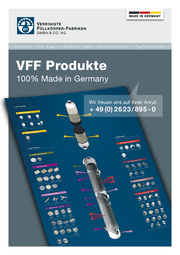 Eine Broschüre der VFF zeigt Produkte von VFF.